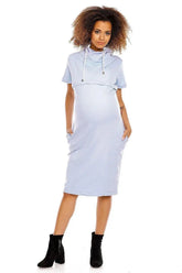 PeeKaBoo short sleeves pregnancy dress  Adomoo